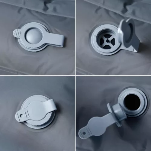  szürke kétszemélyes önfelfújó kempingmatrac párnákkal