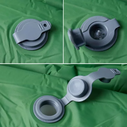  1 személyes zöld önfelfújó kempingmatrac párnával