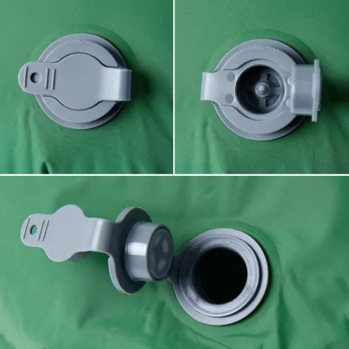  1 személyes zöld felfújható kempingmatrac párnával