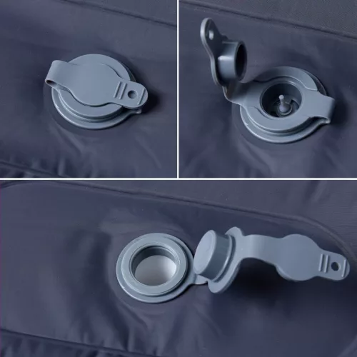  1 személyes szürke önfelfújó kempingmatrac párnával