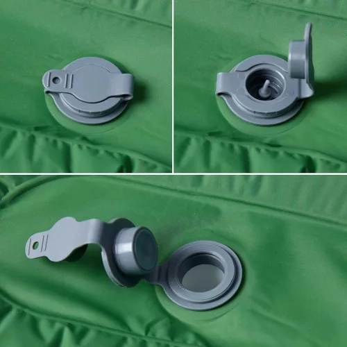  1 személyes zöld önfelfújó kempingmatrac párnával