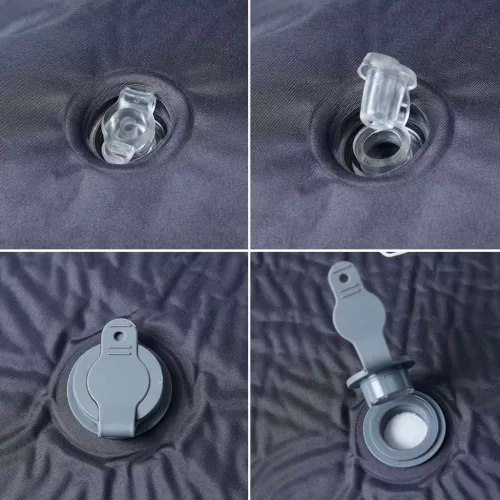  1 személyes szürke önfelfújó kempingmatrac párnával