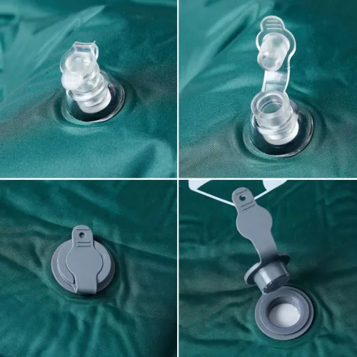  1 személyes zöld önfelfújó kempingmatrac párnával