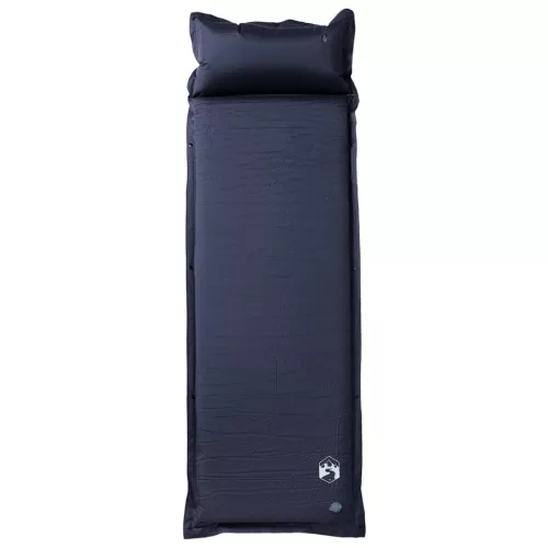  1 személyes szürke önfelfújó kempingmatrac párnával