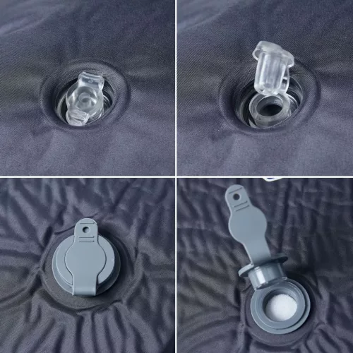  1 személyes szürke önfelfújó kempingmatrac párnával