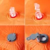  1 személyes narancssárga önfelfújó kempingmatrac párnával