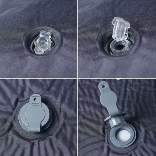  1 személyes szürke önfelfújó kempingmatrac párnával