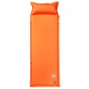  1 személyes narancssárga önfelfújó kempingmatrac párnával