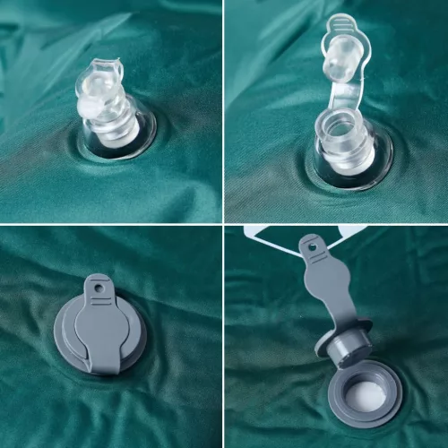  1 személyes zöld önfelfújó kempingmatrac párnával