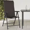  2 db feketekávé színű polyrattan összecsukható kerti szék