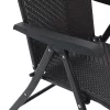  2 db feketekávé színű polyrattan összecsukható kerti szék