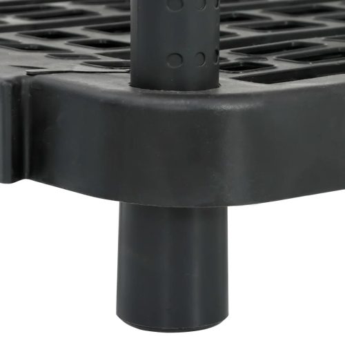  fekete polipropilén 5 szintes tárolópolc 93,5 x 45,5 x 194,5 cm