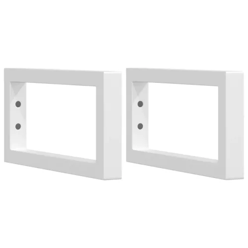  2 db fehér négyszögletes acél polctartó mosdóhoz