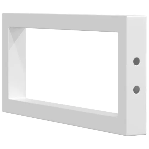  2 db fehér négyszögletes acél polctartó mosdóhoz