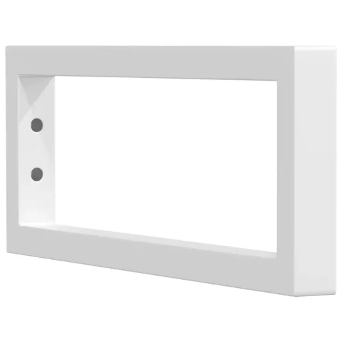  2 db fehér négyszögletes acél polctartó mosdóhoz