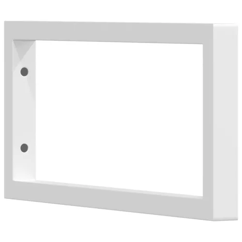  2 db fehér négyszögletes acél polctartó mosdóhoz