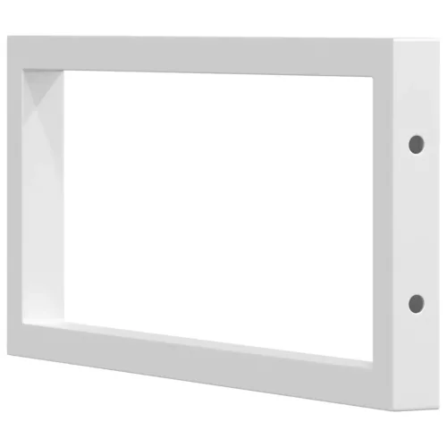  2 db fehér négyszögletes acél polctartó mosdóhoz