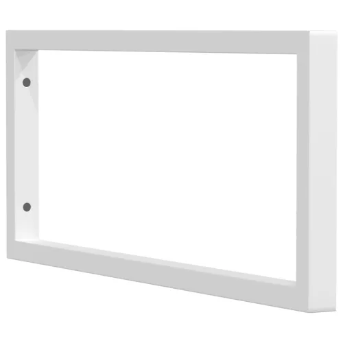  2 db fehér négyszögletes acél polctartó mosdóhoz