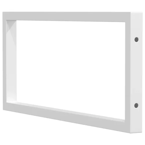  2 db fehér négyszögletes acél polctartó mosdóhoz