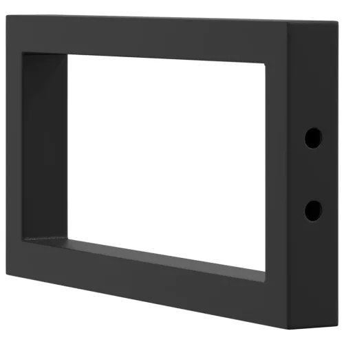  2 db fekete négyszögletes acél polctartó mosdóhoz