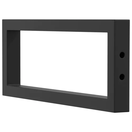  2 db fekete négyszögletes acél polctartó mosdóhoz