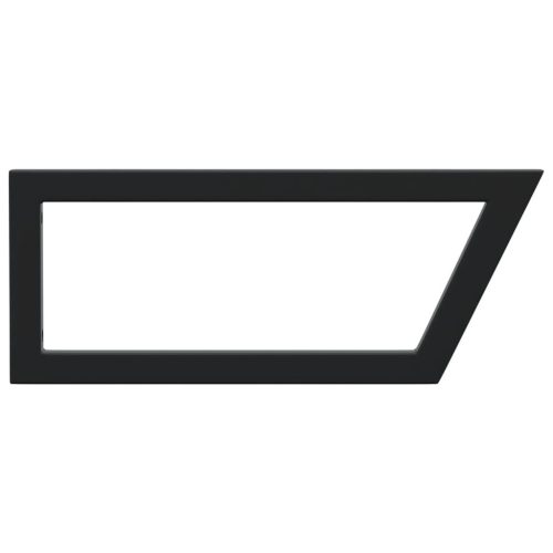  2 db fekete trapéz alakú acél polctartó mosdóhoz