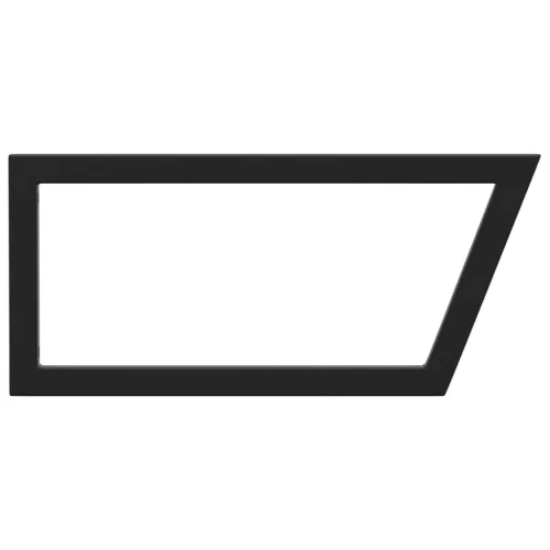  2 db fekete trapéz alakú acél polctartó mosdóhoz