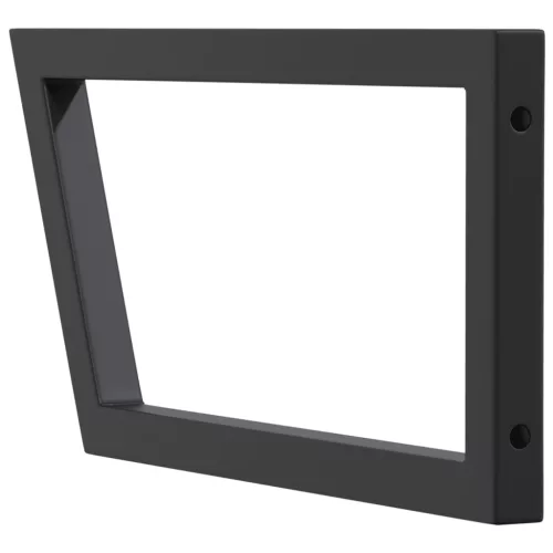  2 db fekete trapéz alakú acél polctartó mosdóhoz