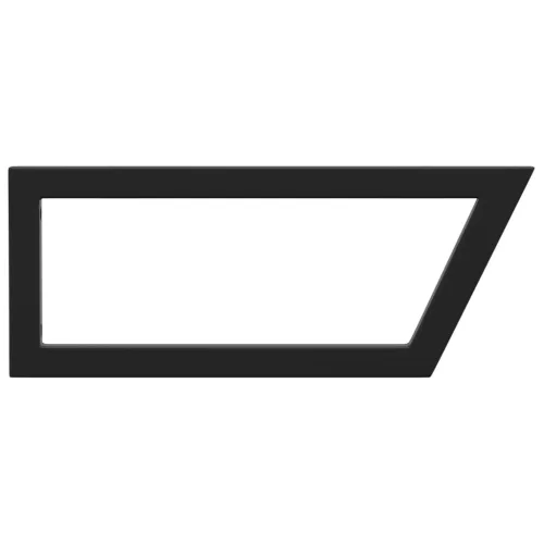  2 db fekete trapéz alakú acél polctartó mosdóhoz