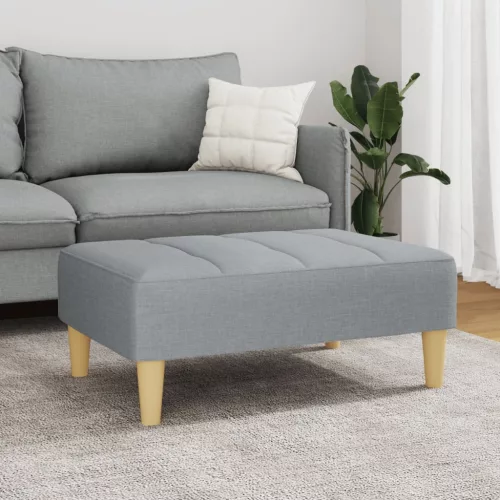  világosszürke szövet lábzsámoly 77x55x31 cm