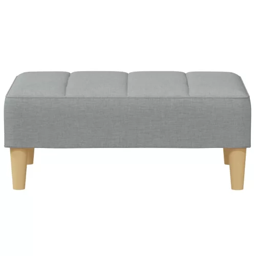  világosszürke szövet lábzsámoly 77x55x31 cm