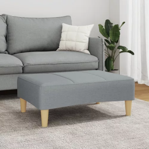  világosszürke szövet lábzsámoly 77x55x31 cm