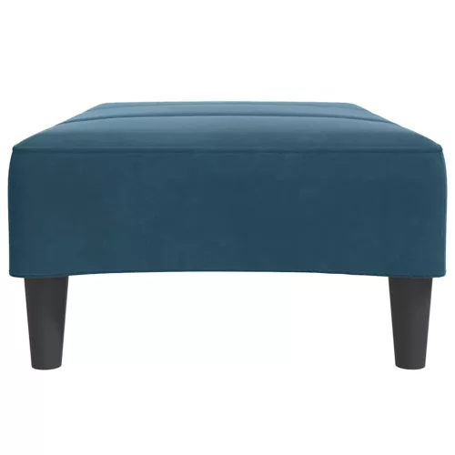  kék bársony lábzsámoly 77x55x31 cm