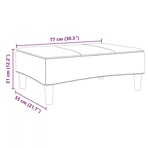  sárga bársony lábzsámoly 77x55x31 cm