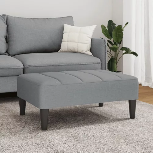  világosszürke szövet lábzsámoly 77x55x31 cm