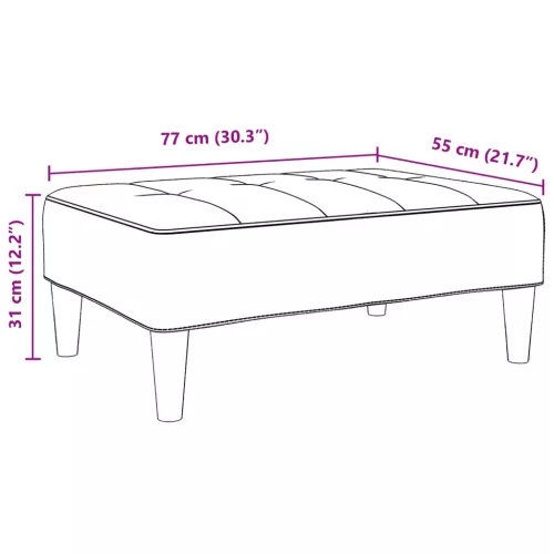  sötétszüke szövet lábzsámoly 77x55x31 cm