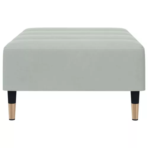  világosszürke bársony lábzsámoly 77x55x31 cm