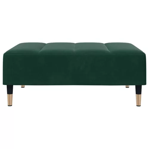  sötétzöld bársony lábzsámoly 77x55x31 cm