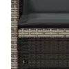  4 db szürke polyrattan kerti szék párnával
