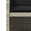  4 db világosszürke polyrattan kerti szék párnával