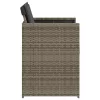  4 db szürke polyrattan kerti szék párnával