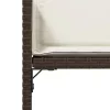  4 db barna polyrattan kerti szék párnával