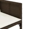  4 db barna polyrattan kerti szék párnával