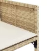  4 db bézs polyrattan kerti szék párnával
