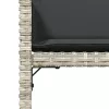  4 db világosszürke polyrattan kerti szék párnával