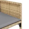  4 db vegyes bézs polyrattan kerti szék párnával