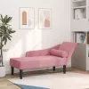  rózsaszínű bársony dívány párnákkal
