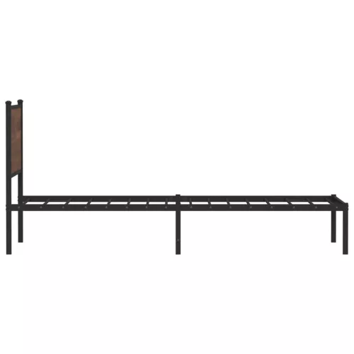  barna tölgy színű fém ágykeret matrac nélkül 90 x 200 cm