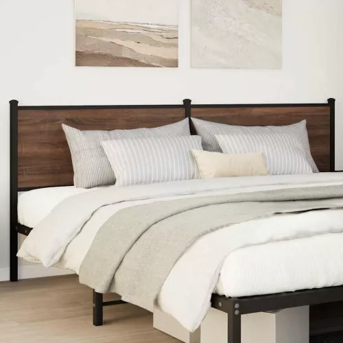  barna tölgy színű szerelt fa és acél csere fejtámla 190 cm