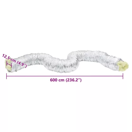  szigetelt alumínium szellőzőcső 6 m Ø12,5 cm
